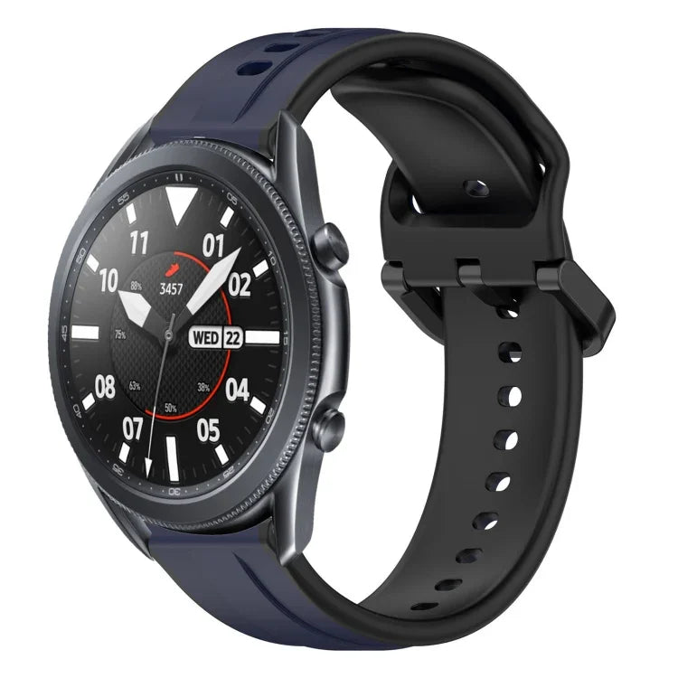 Dây đồng hồ silicone hai màu vòng lồi 22mm, cho Samsung Galaxy Watch3 45mm, cho Samsung Galaxy Watch 46mm, cho Samsung Gear S3 Classic, cho Samsung Gear S3 Frontier