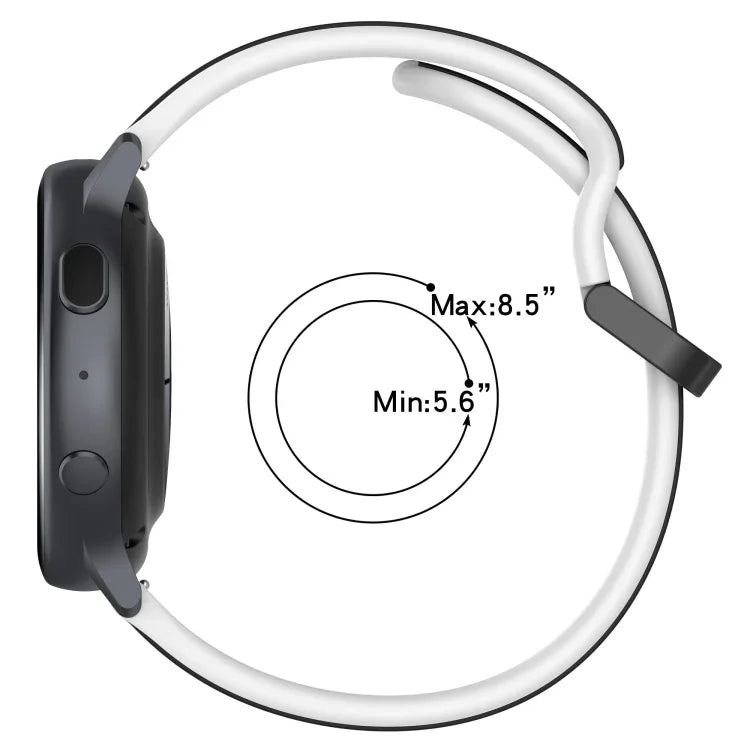 Dây đồng hồ silicone hai màu vòng lồi 22mm, cho Samsung Galaxy Watch3 45mm, cho Samsung Galaxy Watch 46mm, cho Samsung Gear S3 Classic, cho Samsung Gear S3 Frontier