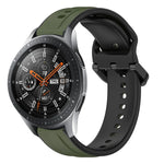 Dây đồng hồ silicone hai màu vòng lồi 22mm, cho Samsung Galaxy Watch3 45mm, cho Samsung Galaxy Watch 46mm, cho Samsung Gear S3 Classic, cho Samsung Gear S3 Frontier
