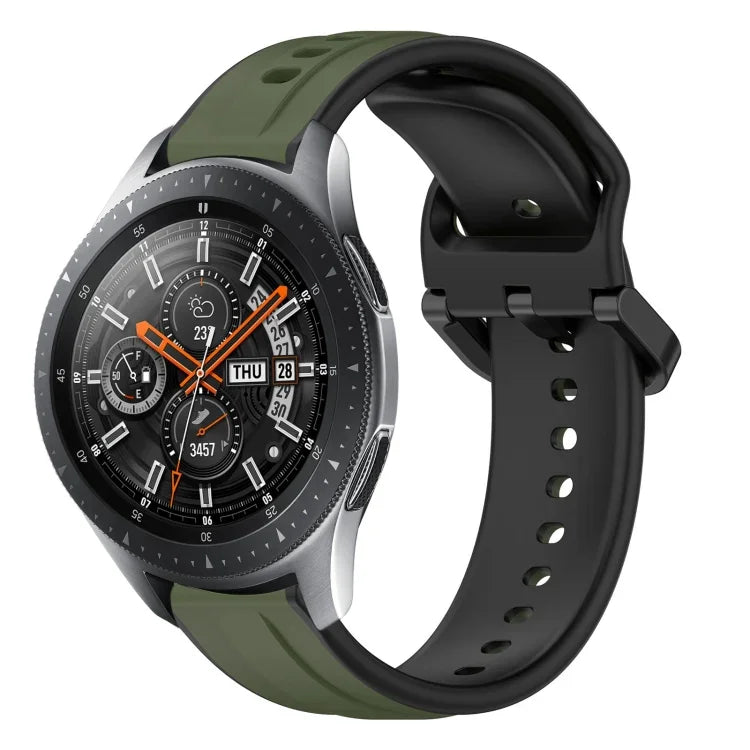 Dây đồng hồ silicone hai màu vòng lồi 22mm, cho Samsung Galaxy Watch3 45mm, cho Samsung Galaxy Watch 46mm, cho Samsung Gear S3 Classic, cho Samsung Gear S3 Frontier
