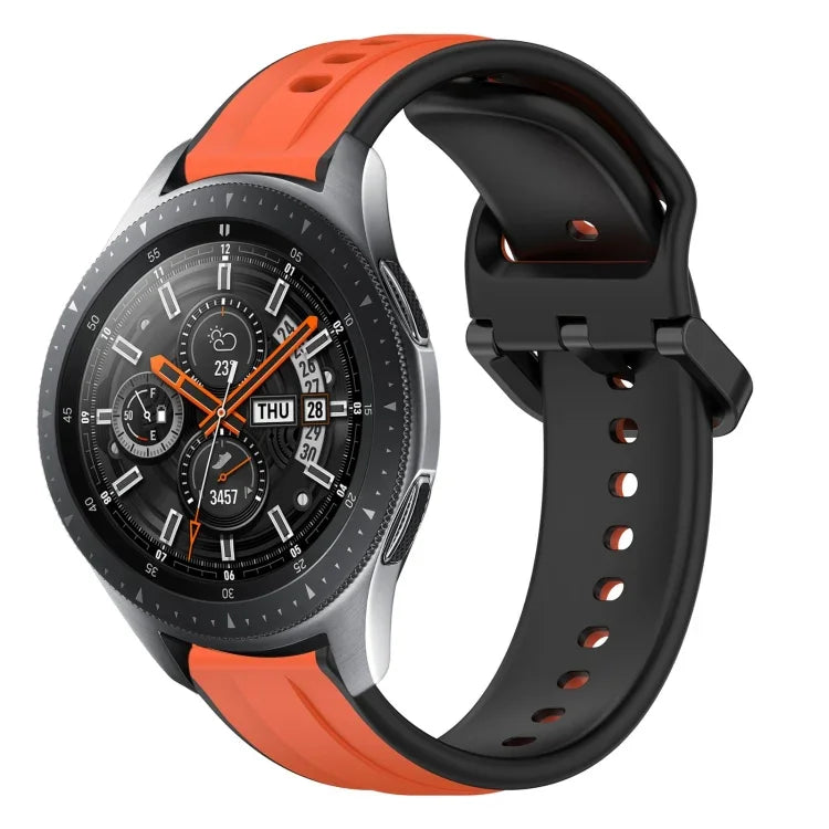 Dây đồng hồ silicone hai màu vòng lồi 22mm, cho Samsung Galaxy Watch3 45mm, cho Samsung Galaxy Watch 46mm, cho Samsung Gear S3 Classic, cho Samsung Gear S3 Frontier