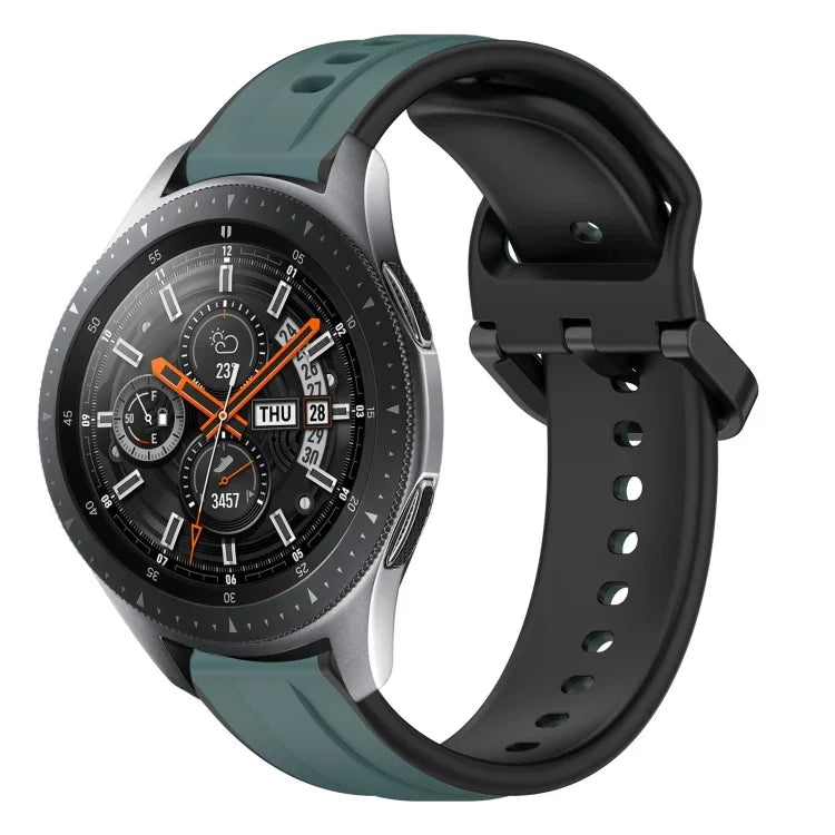 Dây đồng hồ silicone hai màu vòng lồi 22mm, cho Samsung Galaxy Watch3 45mm, cho Samsung Galaxy Watch 46mm, cho Samsung Gear S3 Classic, cho Samsung Gear S3 Frontier