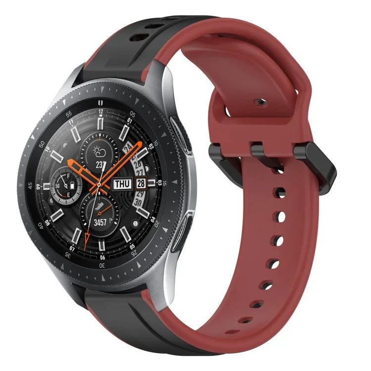 Dây đồng hồ silicone hai màu vòng lồi 22mm, cho Samsung Galaxy Watch3 45mm, cho Samsung Galaxy Watch 46mm, cho Samsung Gear S3 Classic, cho Samsung Gear S3 Frontier