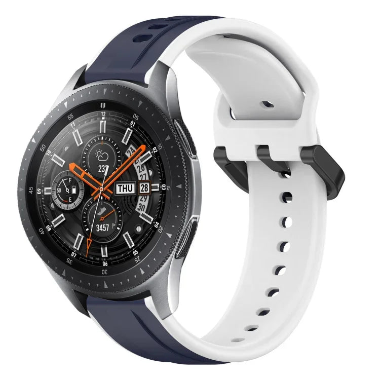 Dây đồng hồ silicone hai màu vòng lồi 22mm, cho Samsung Galaxy Watch3 45mm, cho Samsung Galaxy Watch 46mm, cho Samsung Gear S3 Classic, cho Samsung Gear S3 Frontier