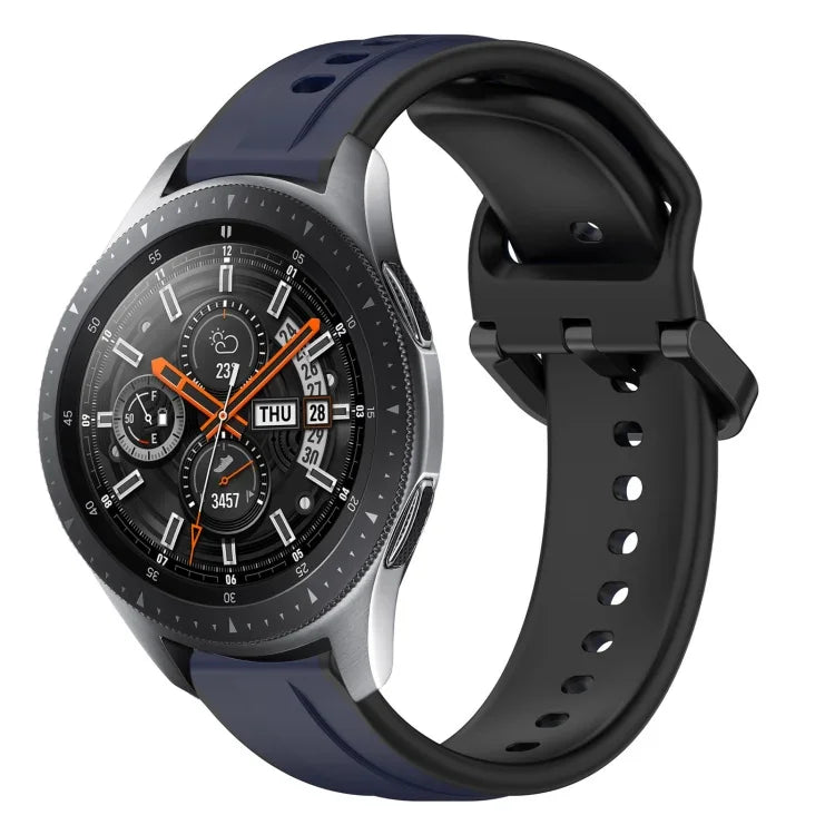 Dây đồng hồ silicone hai màu vòng lồi 22mm, cho Samsung Galaxy Watch3 45mm, cho Samsung Galaxy Watch 46mm, cho Samsung Gear S3 Classic, cho Samsung Gear S3 Frontier