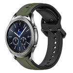 Dây đồng hồ silicone hai màu vòng lồi 22mm, cho Samsung Galaxy Watch3 45mm, cho Samsung Galaxy Watch 46mm, cho Samsung Gear S3 Classic, cho Samsung Gear S3 Frontier