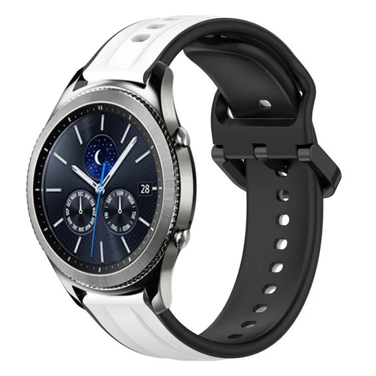 Dây đồng hồ silicone hai màu vòng lồi 22mm, cho Samsung Galaxy Watch3 45mm, cho Samsung Galaxy Watch 46mm, cho Samsung Gear S3 Classic, cho Samsung Gear S3 Frontier