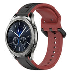 Dây đồng hồ silicone hai màu vòng lồi 22mm, cho Samsung Galaxy Watch3 45mm, cho Samsung Galaxy Watch 46mm, cho Samsung Gear S3 Classic, cho Samsung Gear S3 Frontier