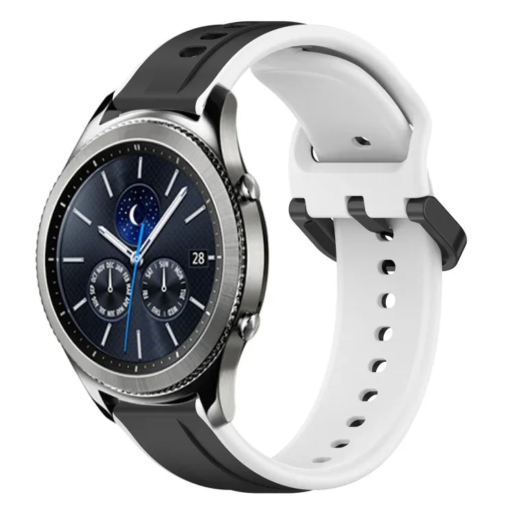 Dây đồng hồ silicone hai màu vòng lồi 22mm, cho Samsung Galaxy Watch3 45mm, cho Samsung Galaxy Watch 46mm, cho Samsung Gear S3 Classic, cho Samsung Gear S3 Frontier
