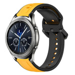 Dây đồng hồ silicone hai màu vòng lồi 22mm, cho Samsung Galaxy Watch3 45mm, cho Samsung Galaxy Watch 46mm, cho Samsung Gear S3 Classic, cho Samsung Gear S3 Frontier