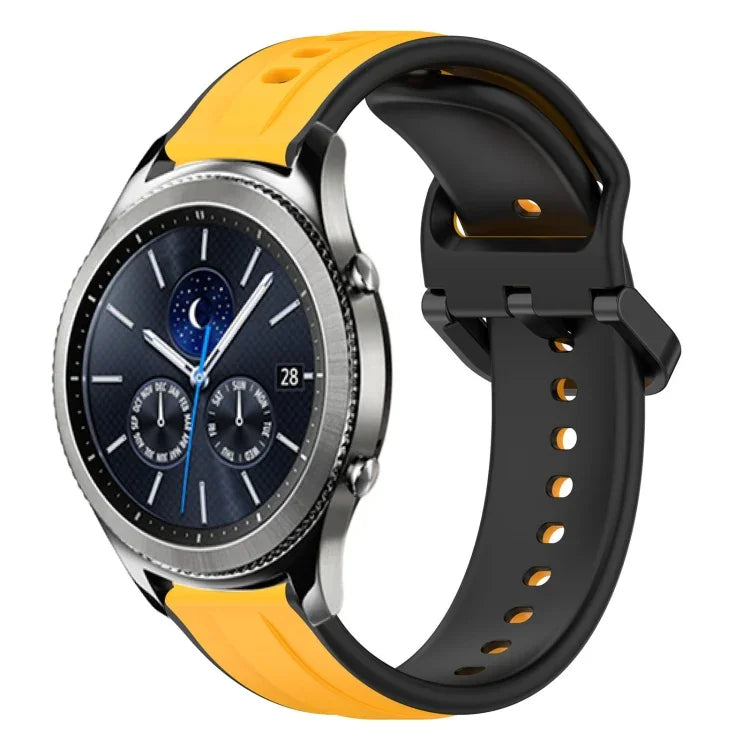Dây đồng hồ silicone hai màu vòng lồi 22mm, cho Samsung Galaxy Watch3 45mm, cho Samsung Galaxy Watch 46mm, cho Samsung Gear S3 Classic, cho Samsung Gear S3 Frontier