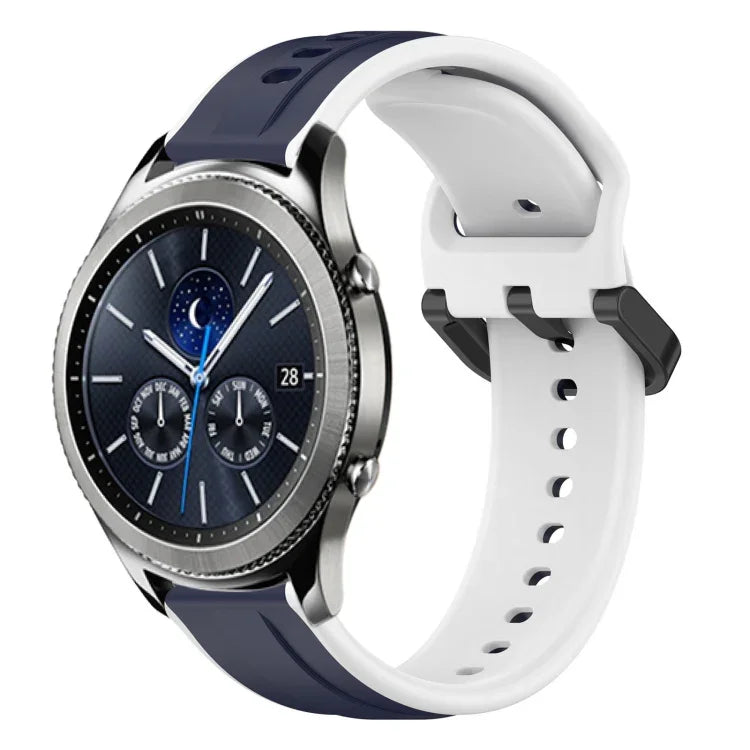 Dây đồng hồ silicone hai màu vòng lồi 22mm, cho Samsung Galaxy Watch3 45mm, cho Samsung Galaxy Watch 46mm, cho Samsung Gear S3 Classic, cho Samsung Gear S3 Frontier