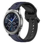 Dây đồng hồ silicone hai màu vòng lồi 22mm, cho Samsung Galaxy Watch3 45mm, cho Samsung Galaxy Watch 46mm, cho Samsung Gear S3 Classic, cho Samsung Gear S3 Frontier