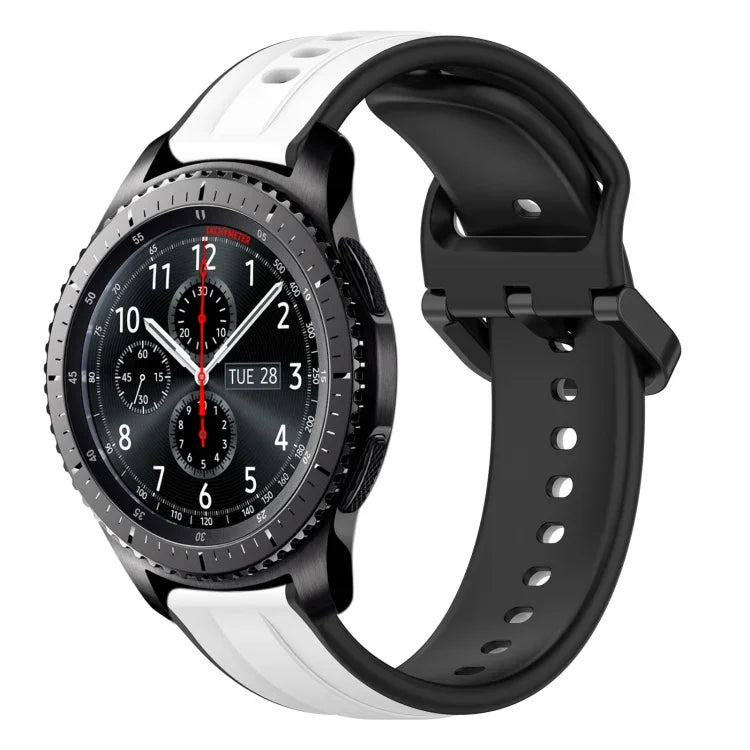 Dây đồng hồ silicone hai màu vòng lồi 22mm, cho Samsung Galaxy Watch3 45mm, cho Samsung Galaxy Watch 46mm, cho Samsung Gear S3 Classic, cho Samsung Gear S3 Frontier