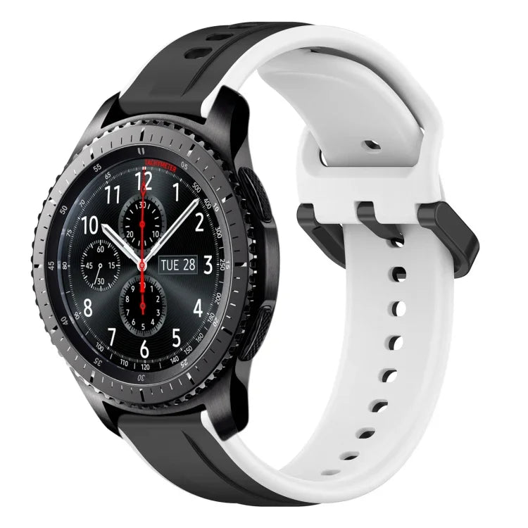 Dây đồng hồ silicone hai màu vòng lồi 22mm, cho Samsung Galaxy Watch3 45mm, cho Samsung Galaxy Watch 46mm, cho Samsung Gear S3 Classic, cho Samsung Gear S3 Frontier