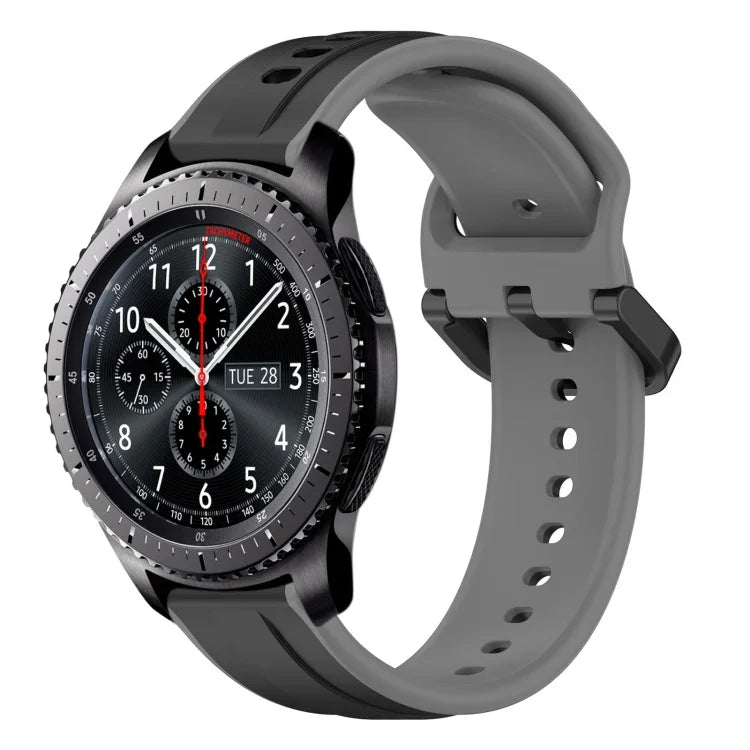 Dây đồng hồ silicone hai màu vòng lồi 22mm, cho Samsung Galaxy Watch3 45mm, cho Samsung Galaxy Watch 46mm, cho Samsung Gear S3 Classic, cho Samsung Gear S3 Frontier