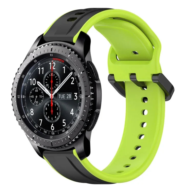 Dây đồng hồ silicone hai màu vòng lồi 22mm, cho Samsung Galaxy Watch3 45mm, cho Samsung Galaxy Watch 46mm, cho Samsung Gear S3 Classic, cho Samsung Gear S3 Frontier