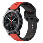 Dây đồng hồ silicone hai màu vòng lồi 22mm, cho Samsung Galaxy Watch3 45mm, cho Samsung Galaxy Watch 46mm, cho Samsung Gear S3 Classic, cho Samsung Gear S3 Frontier