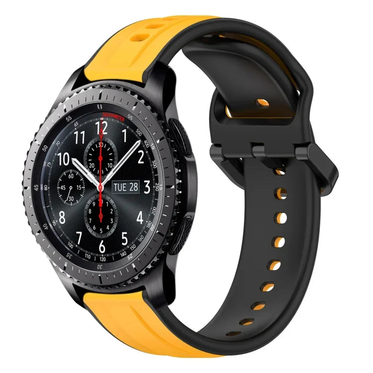 Dây đồng hồ silicone hai màu vòng lồi 22mm, cho Samsung Galaxy Watch3 45mm, cho Samsung Galaxy Watch 46mm, cho Samsung Gear S3 Classic, cho Samsung Gear S3 Frontier