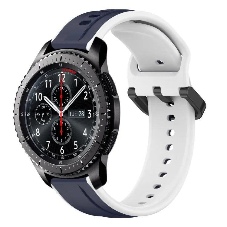 Dây đồng hồ silicone hai màu vòng lồi 22mm, cho Samsung Galaxy Watch3 45mm, cho Samsung Galaxy Watch 46mm, cho Samsung Gear S3 Classic, cho Samsung Gear S3 Frontier