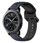 Dây đồng hồ silicone hai màu vòng lồi 22mm, cho Samsung Galaxy Watch3 45mm, cho Samsung Galaxy Watch 46mm, cho Samsung Gear S3 Classic, cho Samsung Gear S3 Frontier