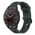 22mm Vertical Two-Color Silicone Watch Band, For Garmin Vivoactive4