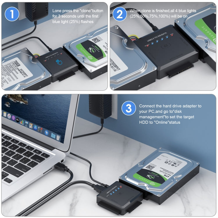 Bộ chuyển đổi USB3.0 sang SATA hoặc IDE ổ cứng có chức năng sao chép