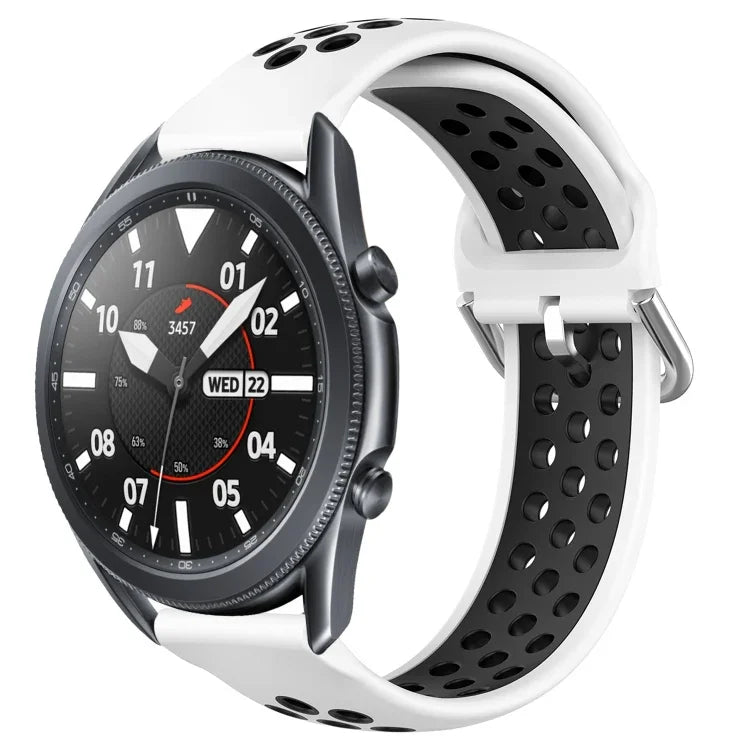 Dây đồng hồ silicone thể thao thoáng khí có lỗ 22mm, cho Samsung Galaxy Watch3 45mm, cho Samsung Gear S3 Classic, cho Samsung Gear S3 Frontier
