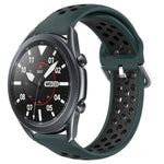 Dây đồng hồ silicone thể thao thoáng khí có lỗ 22mm, cho Samsung Galaxy Watch3 45mm, cho Samsung Gear S3 Classic, cho Samsung Gear S3 Frontier