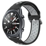 Dây đồng hồ silicone thể thao thoáng khí có lỗ 22mm, cho Samsung Galaxy Watch3 45mm, cho Samsung Gear S3 Classic, cho Samsung Gear S3 Frontier