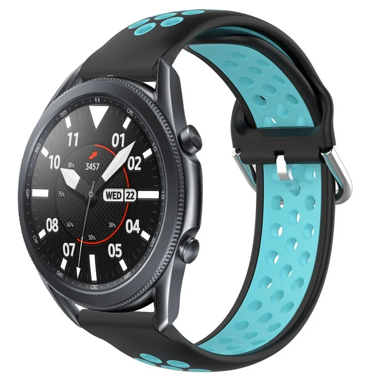 Dây đồng hồ silicone thể thao thoáng khí có lỗ 22mm, cho Samsung Galaxy Watch3 45mm, cho Samsung Gear S3 Classic, cho Samsung Gear S3 Frontier
