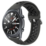 Dây đồng hồ silicone thể thao thoáng khí có lỗ 22mm, cho Samsung Galaxy Watch3 45mm, cho Samsung Gear S3 Classic, cho Samsung Gear S3 Frontier