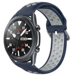 Dây đồng hồ silicone thể thao thoáng khí có lỗ 22mm, cho Samsung Galaxy Watch3 45mm, cho Samsung Gear S3 Classic, cho Samsung Gear S3 Frontier