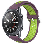Dây đồng hồ silicone thể thao thoáng khí có lỗ 22mm, cho Samsung Galaxy Watch3 45mm, cho Samsung Gear S3 Classic, cho Samsung Gear S3 Frontier