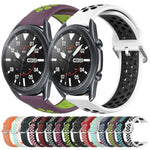 Dây đồng hồ silicone thể thao thoáng khí có lỗ 22mm, cho Samsung Galaxy Watch3 45mm, cho Samsung Gear S3 Classic, cho Samsung Gear S3 Frontier