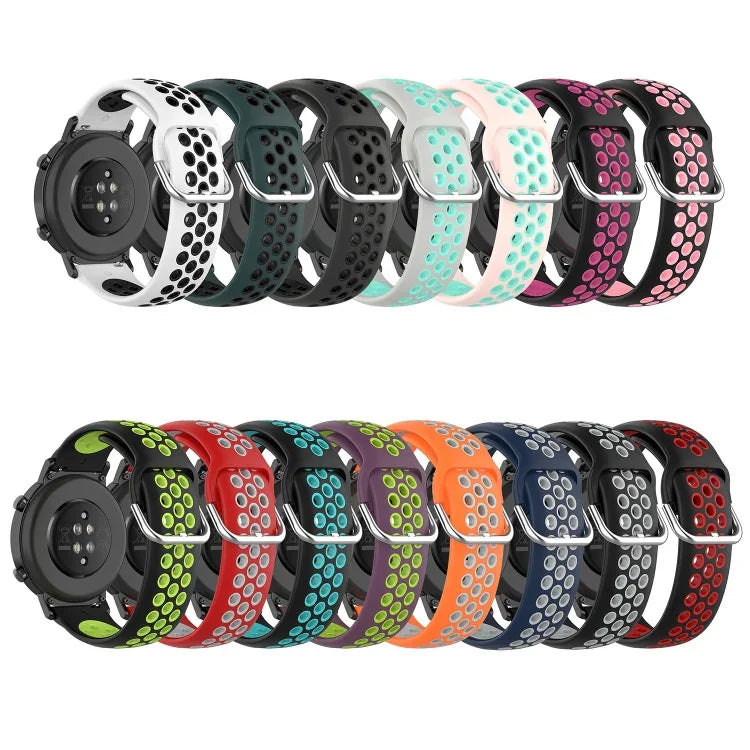 Dây đồng hồ silicone thể thao thoáng khí có lỗ 22mm, cho Samsung Galaxy Watch3 45mm, cho Samsung Gear S3 Classic, cho Samsung Gear S3 Frontier