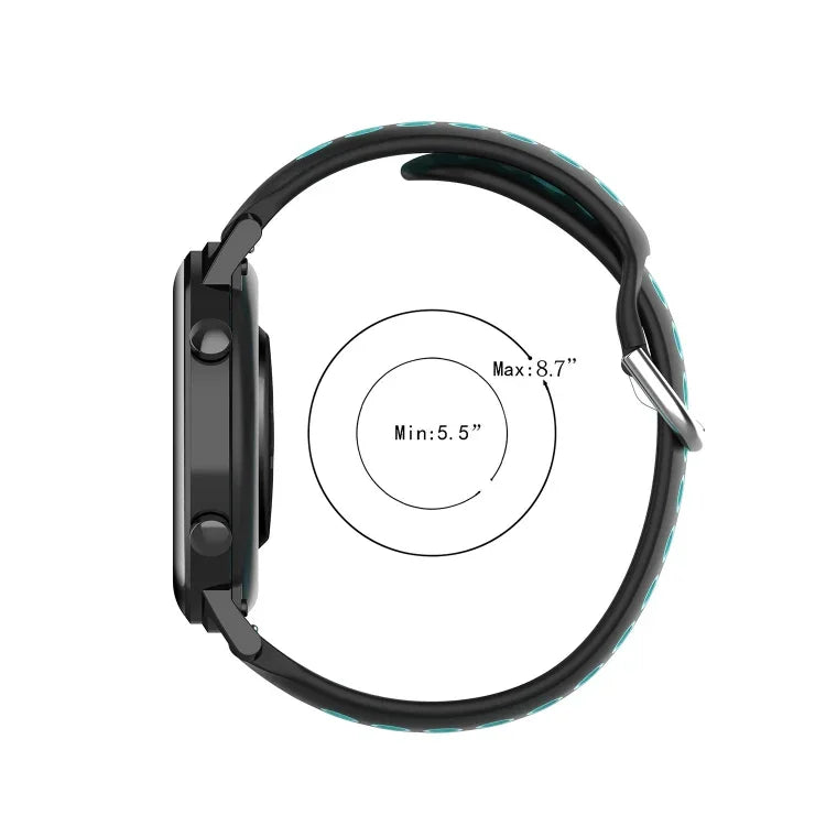 Dây đồng hồ silicone thể thao thoáng khí có lỗ 22mm, cho Samsung Galaxy Watch3 45mm, cho Samsung Gear S3 Classic, cho Samsung Gear S3 Frontier