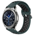 Dây đồng hồ silicone thể thao thoáng khí có lỗ 22mm, cho Samsung Galaxy Watch3 45mm, cho Samsung Gear S3 Classic, cho Samsung Gear S3 Frontier