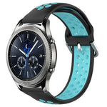 Dây đồng hồ silicone thể thao thoáng khí có lỗ 22mm, cho Samsung Galaxy Watch3 45mm, cho Samsung Gear S3 Classic, cho Samsung Gear S3 Frontier