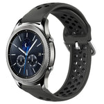 Dây đồng hồ silicone thể thao thoáng khí có lỗ 22mm, cho Samsung Galaxy Watch3 45mm, cho Samsung Gear S3 Classic, cho Samsung Gear S3 Frontier