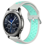 Dây đồng hồ silicone thể thao thoáng khí có lỗ 22mm, cho Samsung Galaxy Watch3 45mm, cho Samsung Gear S3 Classic, cho Samsung Gear S3 Frontier