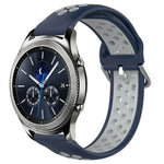 Dây đồng hồ silicone thể thao thoáng khí có lỗ 22mm, cho Samsung Galaxy Watch3 45mm, cho Samsung Gear S3 Classic, cho Samsung Gear S3 Frontier
