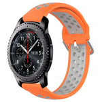 Dây đồng hồ silicone thể thao thoáng khí có lỗ 22mm, cho Samsung Galaxy Watch3 45mm, cho Samsung Gear S3 Classic, cho Samsung Gear S3 Frontier