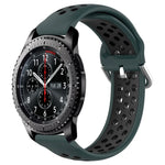 Dây đồng hồ silicone thể thao thoáng khí có lỗ 22mm, cho Samsung Galaxy Watch3 45mm, cho Samsung Gear S3 Classic, cho Samsung Gear S3 Frontier