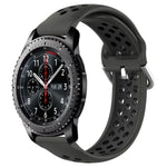 Dây đồng hồ silicone thể thao thoáng khí có lỗ 22mm, cho Samsung Galaxy Watch3 45mm, cho Samsung Gear S3 Classic, cho Samsung Gear S3 Frontier