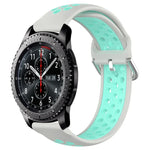 Dây đồng hồ silicone thể thao thoáng khí có lỗ 22mm, cho Samsung Galaxy Watch3 45mm, cho Samsung Gear S3 Classic, cho Samsung Gear S3 Frontier