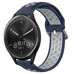 20mm Perforated Breathable Sports Silicone Watch Band, For Garmin Vivomove Trend, For Garmin Vivomove Sport, For Garmin Vivoactive3
