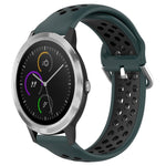 20mm Perforated Breathable Sports Silicone Watch Band, For Garmin Vivomove Trend, For Garmin Vivomove Sport, For Garmin Vivoactive3