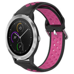 20mm Perforated Breathable Sports Silicone Watch Band, For Garmin Vivomove Trend, For Garmin Vivomove Sport, For Garmin Vivoactive3