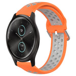 20mm Perforated Breathable Sports Silicone Watch Band, For Garmin Venu SQ, For Garmin VivoMove Style, For Garmin VivoMove Luxe